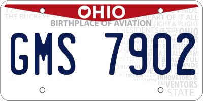 OH license plate GMS7902