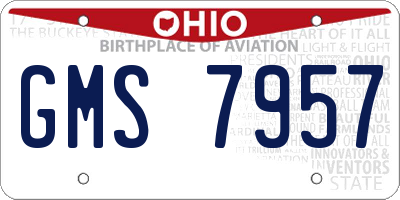 OH license plate GMS7957