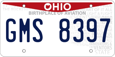 OH license plate GMS8397