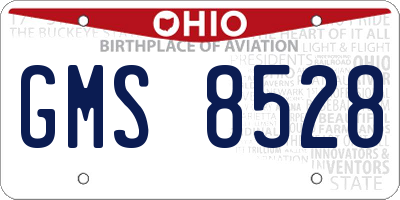 OH license plate GMS8528