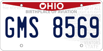 OH license plate GMS8569
