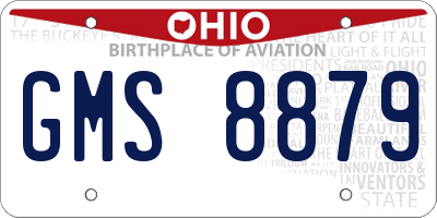 OH license plate GMS8879