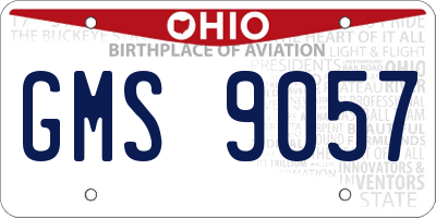 OH license plate GMS9057