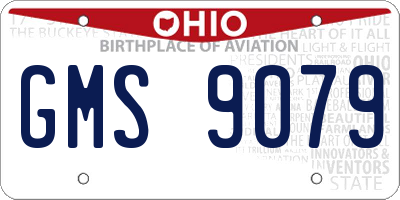 OH license plate GMS9079