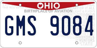 OH license plate GMS9084