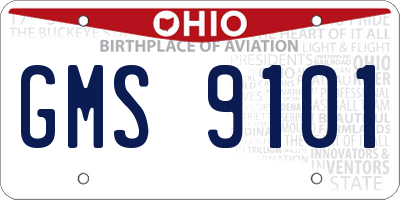 OH license plate GMS9101