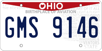 OH license plate GMS9146