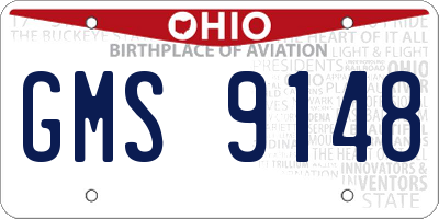 OH license plate GMS9148