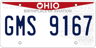 OH license plate GMS9167