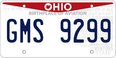 OH license plate GMS9299