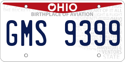 OH license plate GMS9399