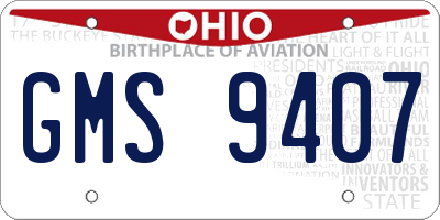 OH license plate GMS9407