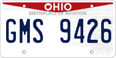 OH license plate GMS9426