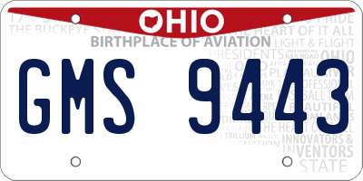 OH license plate GMS9443
