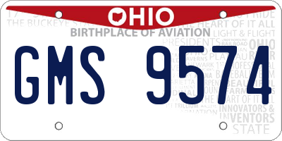 OH license plate GMS9574
