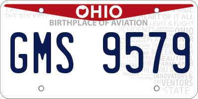 OH license plate GMS9579