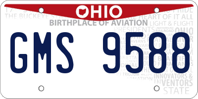 OH license plate GMS9588