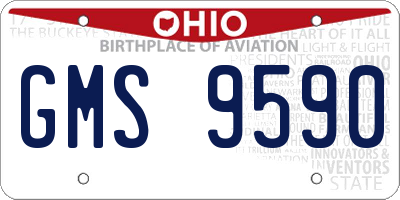 OH license plate GMS9590