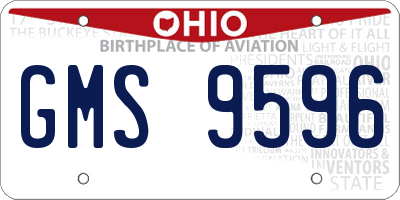 OH license plate GMS9596