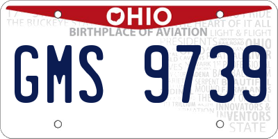 OH license plate GMS9739
