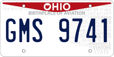OH license plate GMS9741
