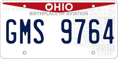 OH license plate GMS9764