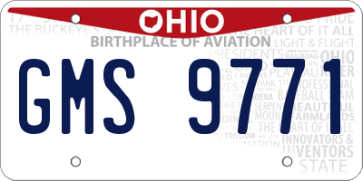 OH license plate GMS9771