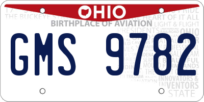 OH license plate GMS9782