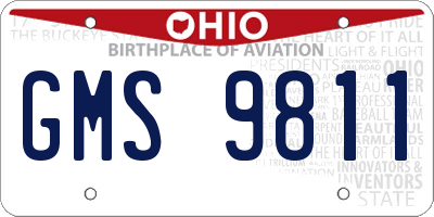 OH license plate GMS9811