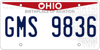OH license plate GMS9836
