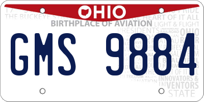 OH license plate GMS9884