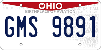 OH license plate GMS9891