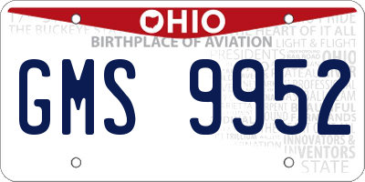 OH license plate GMS9952