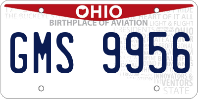 OH license plate GMS9956