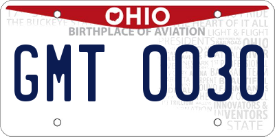OH license plate GMT0030