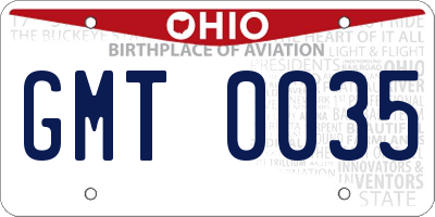 OH license plate GMT0035