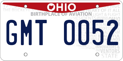 OH license plate GMT0052