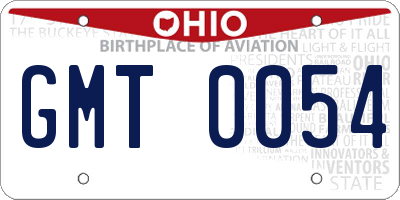 OH license plate GMT0054