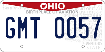 OH license plate GMT0057