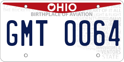 OH license plate GMT0064
