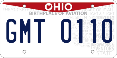 OH license plate GMT0110