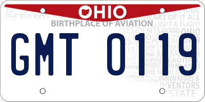 OH license plate GMT0119