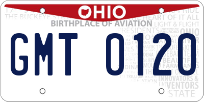 OH license plate GMT0120