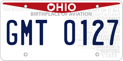OH license plate GMT0127