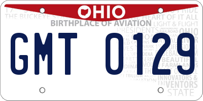 OH license plate GMT0129
