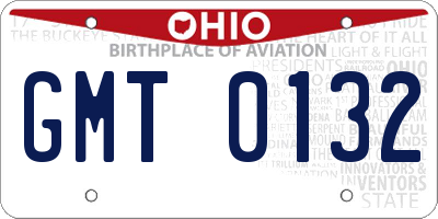 OH license plate GMT0132