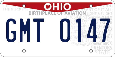 OH license plate GMT0147