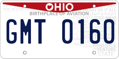 OH license plate GMT0160