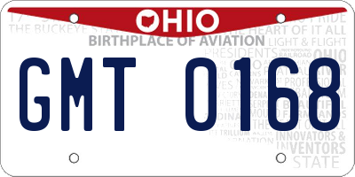 OH license plate GMT0168