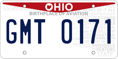 OH license plate GMT0171